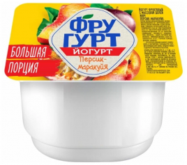 БЗМЖ Йогурт Фругурт Персик-маракуйя 2% 240гр
