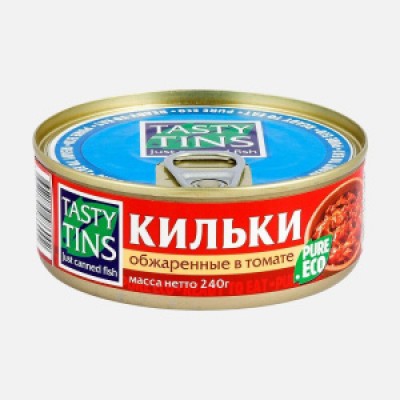 Килька Балтийская обжаренная в т/с Барс 240г ж/б ключ. Tasty Tins