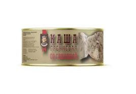 Каша гречневая со свининой ГОСТ 325гр. ж/б ключ Мясо и Жесть