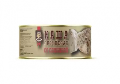 Каша гречневая со свининой ГОСТ 325гр. ж/б ключ Мясо и Жесть