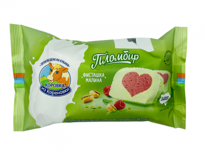 Мороженое  двухсл. пломбир фисташка и малина 15% 200г Кореновка