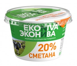 БЗМЖ Сметана 15% 180гр. Эконива