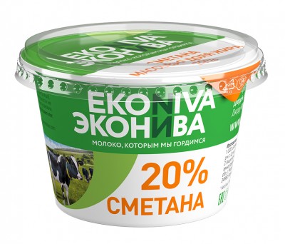 БЗМЖ Сметана 15% 180гр. Эконива