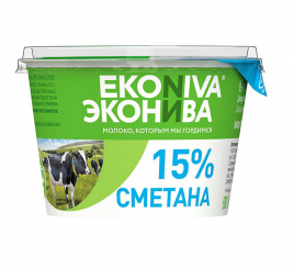 БЗМЖ Сметана 20% 180гр. Эконива