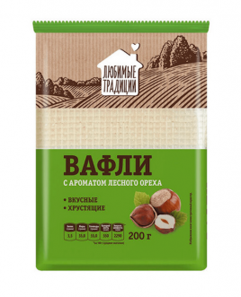 Вафли с шоколадом  200гр Любимые традиции