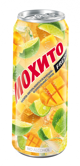 Напиток Мохито освежающий Фреш Манго б/а ж/б 0,33л
