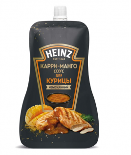 "HEINZ" Соус Карри - Манго 200гр дой-пак