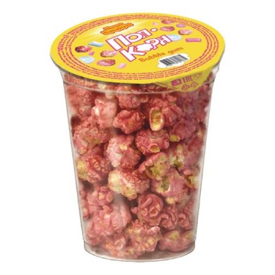 Воздушная кукуруза Попкорн бабл гум стакан 60гр Наша кукуруза