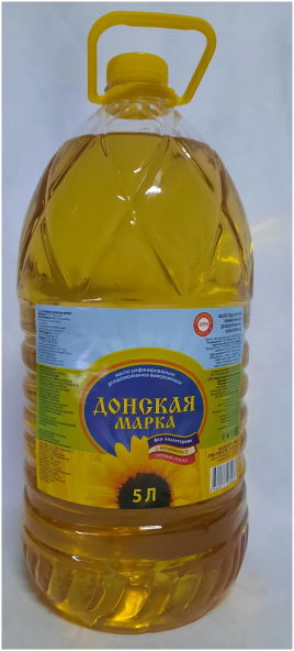 Масло подсолнечное Донская марка раф. 5л
