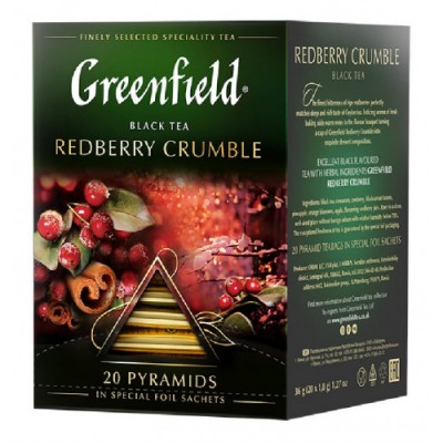 Чай Гринфилд черный Рэдберри Крамбл 20 пир.