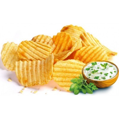 Чипсы рифлен. сметана и зелень 1кг