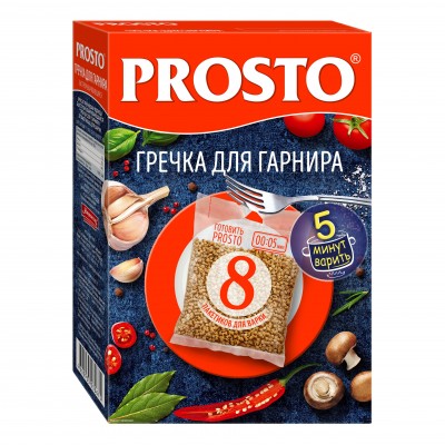 ПРОСТО Гречка для гарнира вар./пакет 8*62,5гр