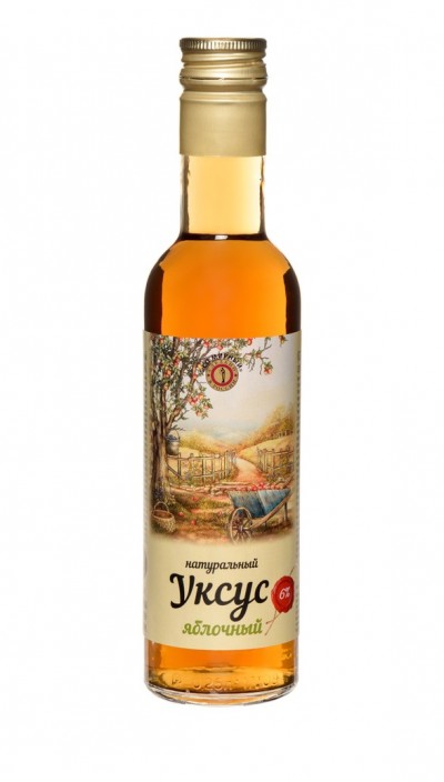 Уксус Натуральный Яблочный 6% ст/б 250мл СП Мирный
