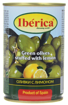 Оливки Iberica с лимоном 300гр