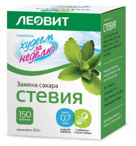 Заменитель сахара Стевия 150таб. Леовит