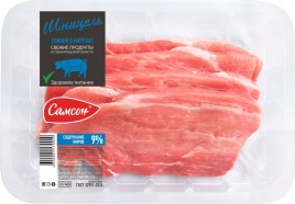 Шницель свиной охл. лоток 400гр Самсон