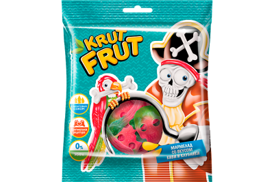 Жевательный мармелад Крут Фрут Черепа и кости со вкусом киви и клубники 70г