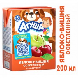 Сок яблоко-вишня осв.. Агуша т/п 200 мл