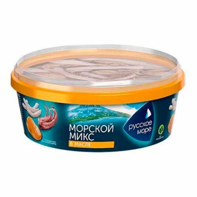 Коктейль Морской микс в масле 300гр Русское море