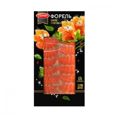 Форель с/с в/у ломтики 100гр Гурман