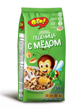 Готовый завтрак Ого! Пшеница с медом 150гр