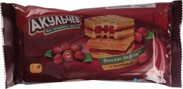 Вафли Венские с земляникой 100г Акульчев