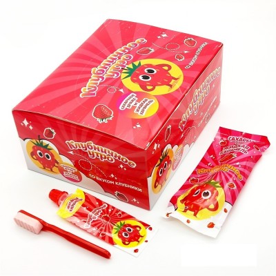 Драже с жидкой карамелью Клубничное утро 12гр