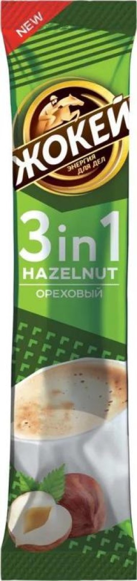 Напиток кофейный растворимый 3в1 Ореховый 12гр Жокей