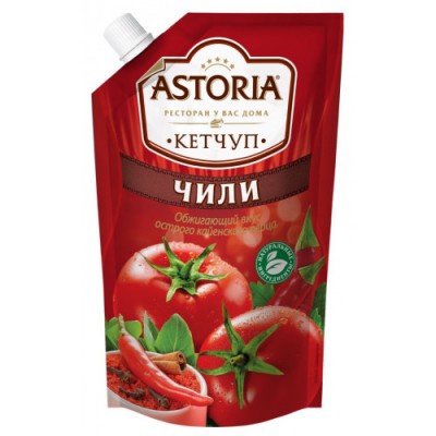 Кетчуп Астория чили 330г дой-пак