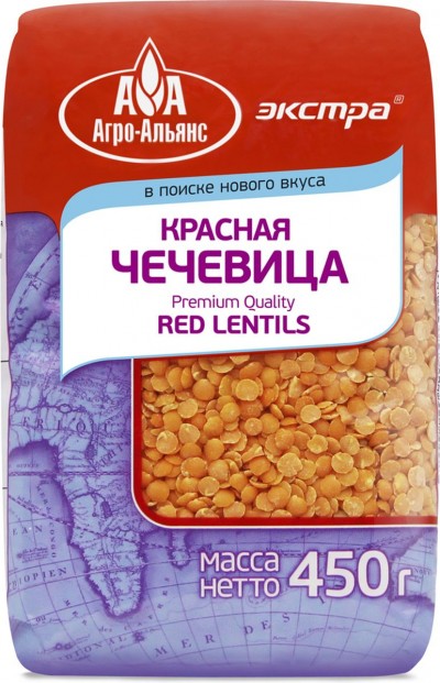 Агро-Альянс Экстра Чечевица красная 0,45кг