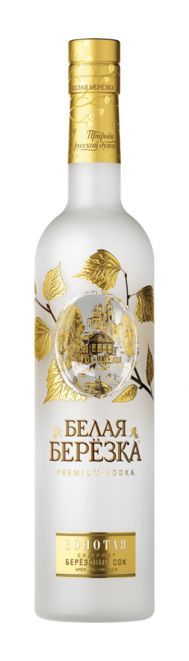 Водка Белая березка золотая 40% 0,5л.