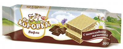Вафли Коровка с шокол.начинкой Рот-Фронт 300 г