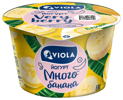 БЗМЖ Йогурт Вери Берри с Бананом 2,6% 180г Виола