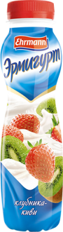 Йогурт Эрмигурт питьевой 1,2% клубника-киви 290гр