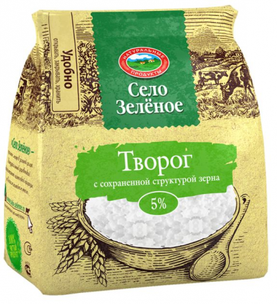 БЗМЖ Творог "Село Зеленое" 5% 200г