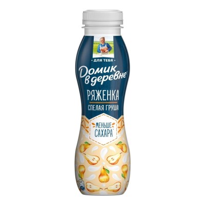 БЗМЖ Ряженка Домик в Деревне Спелая Груша 2,1% 260гр пэт