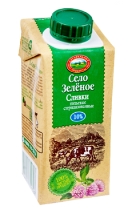 БЗМЖ Сливки "Село Зеленое" 10% 200гр