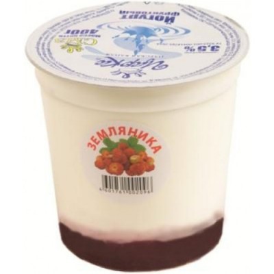 БЗМЖ Йогурт земляника 3,5% п/стакан 400г ЦарКа