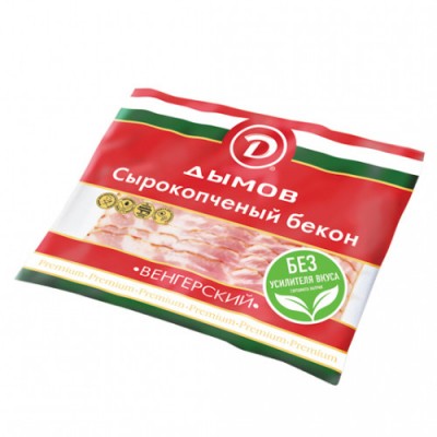 Бекон Венгерский с/к в/у нарезка 200г Дымов